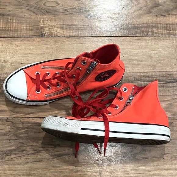 Converse Shoes - neon coral converse | US womens 8